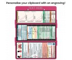 WhiteCoat Clipboard® Trifold - Pink Respiratory Therapy Edition